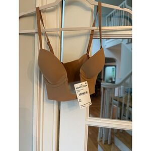 Nordstrom Sienna U-Plunge Backless Strapless Bra BR-BAN-2958 Tan XS NWT